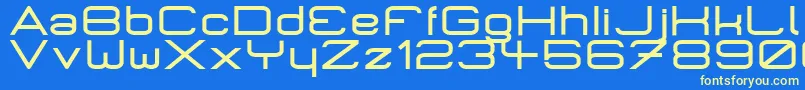 Micrompt Font – Yellow Fonts on Blue Background