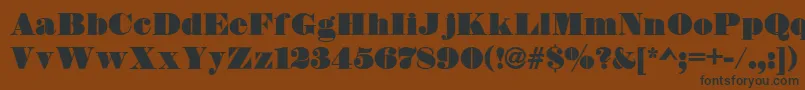 DsThorowgoodContour Font – Black Fonts on Brown Background