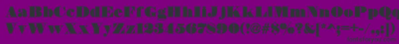 DsThorowgoodContour Font – Black Fonts on Purple Background