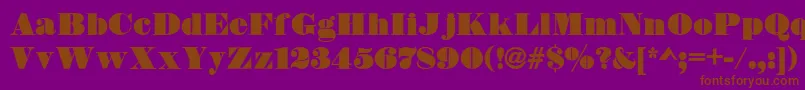 DsThorowgoodContour Font – Brown Fonts on Purple Background