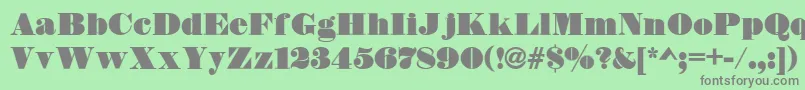 DsThorowgoodContour Font – Gray Fonts on Green Background