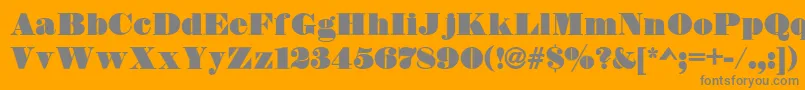 DsThorowgoodContour-Schriftart – Graue Schriften auf orangefarbenem Hintergrund