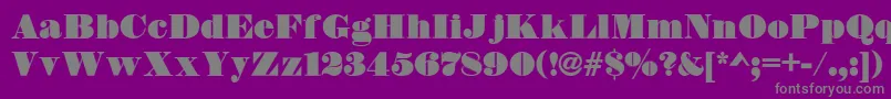 DsThorowgoodContour Font – Gray Fonts on Purple Background