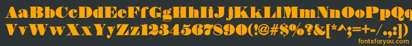 DsThorowgoodContour Font – Orange Fonts on Black Background