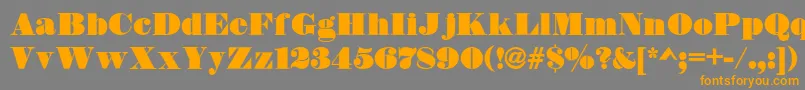 DsThorowgoodContour Font – Orange Fonts on Gray Background