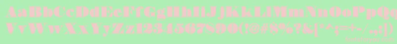 DsThorowgoodContour Font – Pink Fonts on Green Background