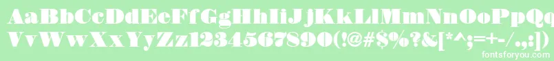 DsThorowgoodContour Font – White Fonts on Green Background