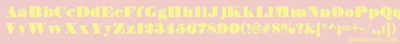 DsThorowgoodContour-Schriftart – Gelbe Schriften auf rosa Hintergrund