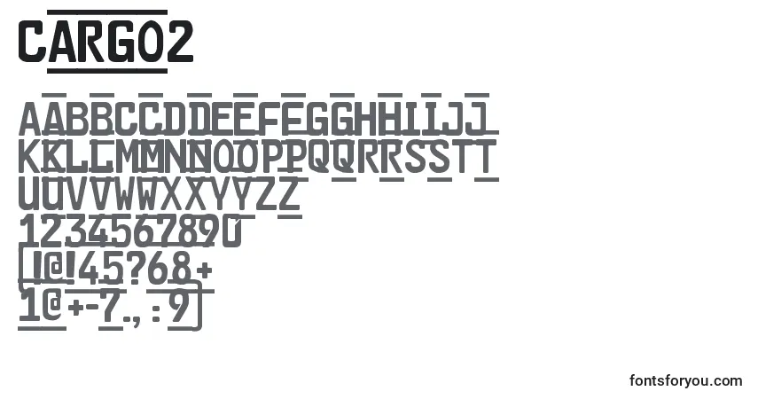 Шрифт Cargo2 – алфавит, цифры, специальные символы