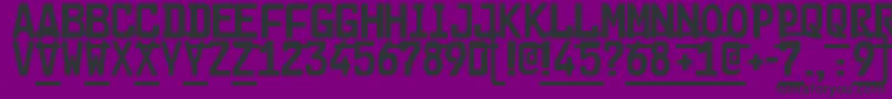Cargo2-Schriftart – Schwarze Schriften auf violettem Hintergrund