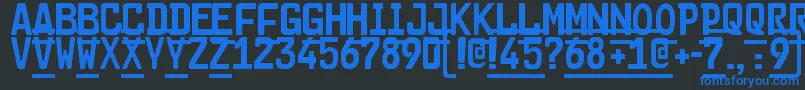 Cargo2 Font – Blue Fonts on Black Background