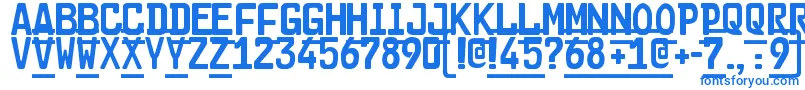 フォントCargo2 – 白い背景に青い文字