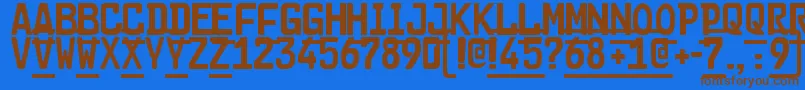 Cargo2 Font – Brown Fonts on Blue Background