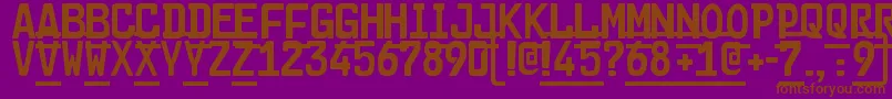 Cargo2 Font – Brown Fonts on Purple Background