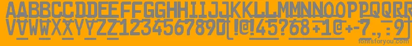 フォントCargo2 – オレンジの背景に灰色の文字