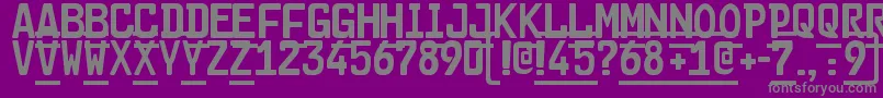 フォントCargo2 – 紫の背景に灰色の文字