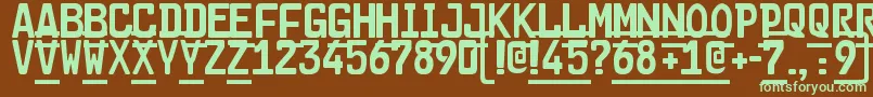 Cargo2 Font – Green Fonts on Brown Background