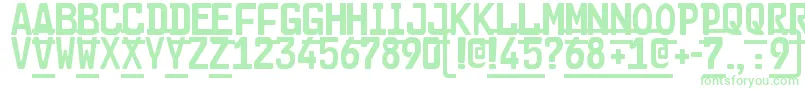 Cargo2 Font – Green Fonts on White Background
