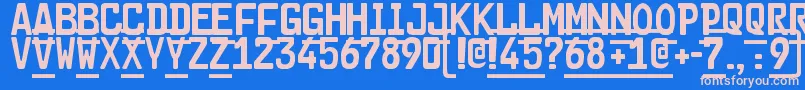 Шрифт Cargo2 – розовые шрифты на синем фоне