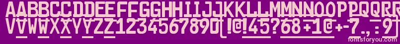 Cargo2-Schriftart – Rosa Schriften auf violettem Hintergrund