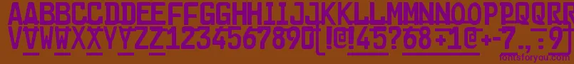 Cargo2 Font – Purple Fonts on Brown Background