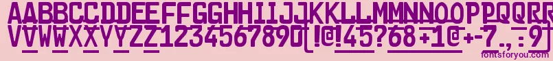 Cargo2 Font – Purple Fonts on Pink Background