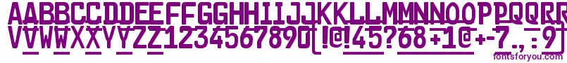Cargo2-Schriftart – Violette Schriften auf weißem Hintergrund