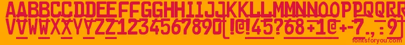 Cargo2 Font – Red Fonts on Orange Background