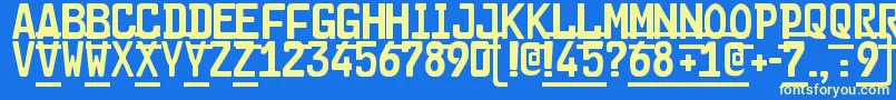 Cargo2 Font – Yellow Fonts on Blue Background