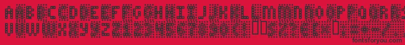 フォントFALSE – 赤い背景に黒い文字