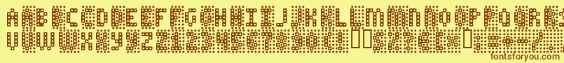FALSE Font – Brown Fonts on Yellow Background