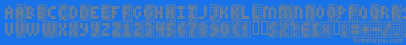 FALSE-Schriftart – Graue Schriften auf blauem Hintergrund