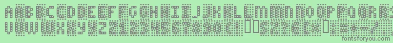 FALSE Font – Gray Fonts on Green Background