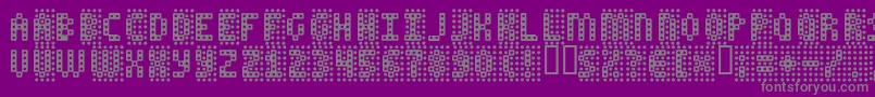 FALSE Font – Gray Fonts on Purple Background