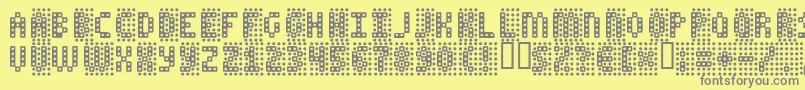 FALSE Font – Gray Fonts on Yellow Background