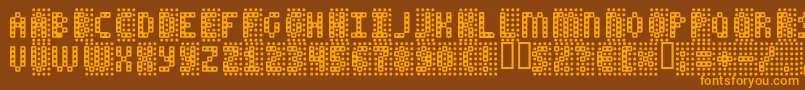 FALSE Font – Orange Fonts on Brown Background