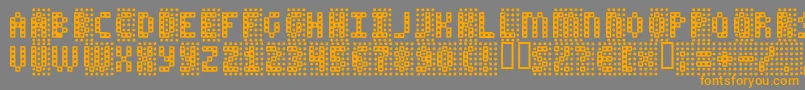 FALSE Font – Orange Fonts on Gray Background
