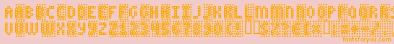 FALSE Font – Orange Fonts on Pink Background