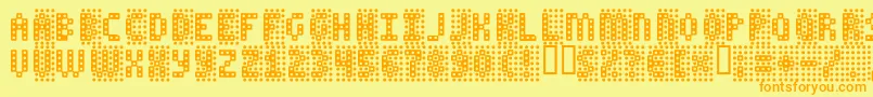FALSE Font – Orange Fonts on Yellow Background