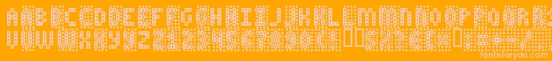 Fonte FALSE – fontes rosa em um fundo laranja
