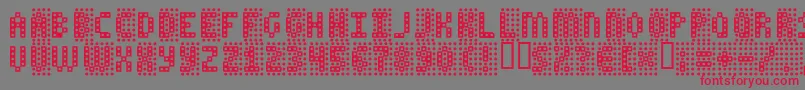 フォントFALSE – 赤い文字の灰色の背景