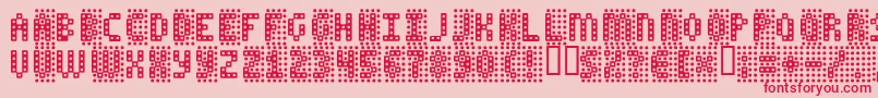 フォントFALSE – ピンクの背景に赤い文字