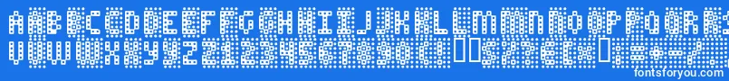FALSE Font – White Fonts on Blue Background