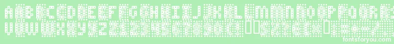 FALSE Font – White Fonts on Green Background