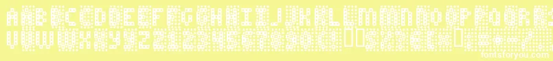 FALSE Font – White Fonts on Yellow Background