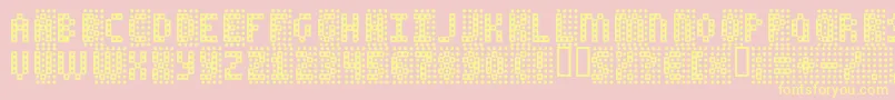 FALSE Font – Yellow Fonts on Pink Background