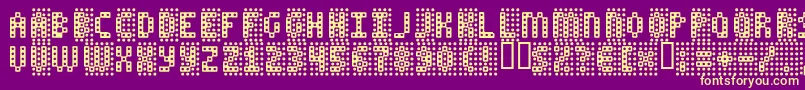 fuente FALSE – Fuentes Amarillas Sobre Fondo Morado