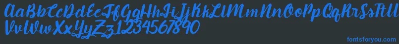 Candlelight Font – Blue Fonts on Black Background