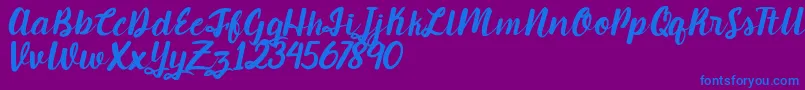 Candlelight Font – Blue Fonts on Purple Background