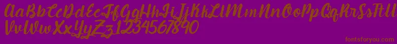 Candlelight Font – Brown Fonts on Purple Background